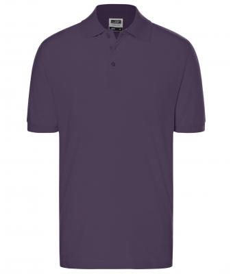 Homme Polo piqué coupe ajustée homme Aubergine 7240