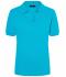 Femme Polo piquée coupe ajustée femme Turquoise 7242