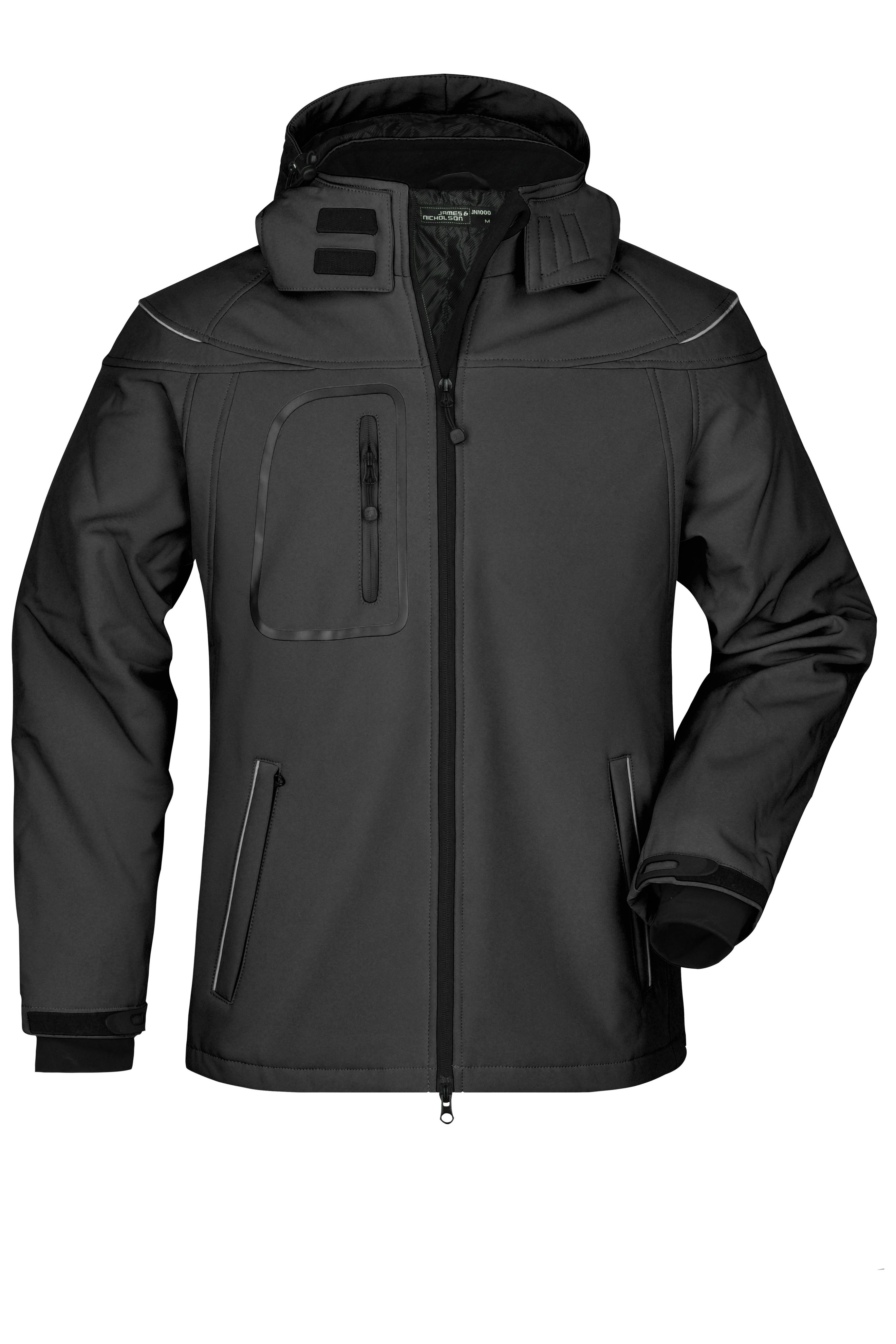Men Men's Winter Softshell Jacket Black-Daiber