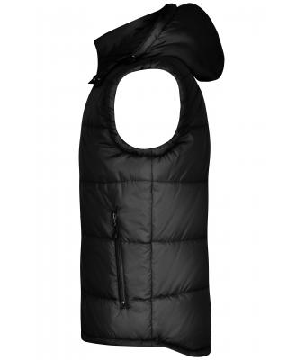 Homme Gilet avec capuche amovible homme Noir 7263