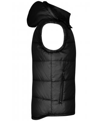 Homme Gilet avec capuche amovible homme Noir 7263