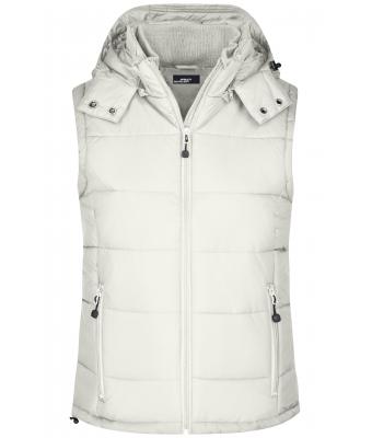 Femme Gilet avec capuche amovible femme écru 7264