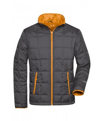 Men Men's Padded Light Weight Jacket Carbon/orange 7912