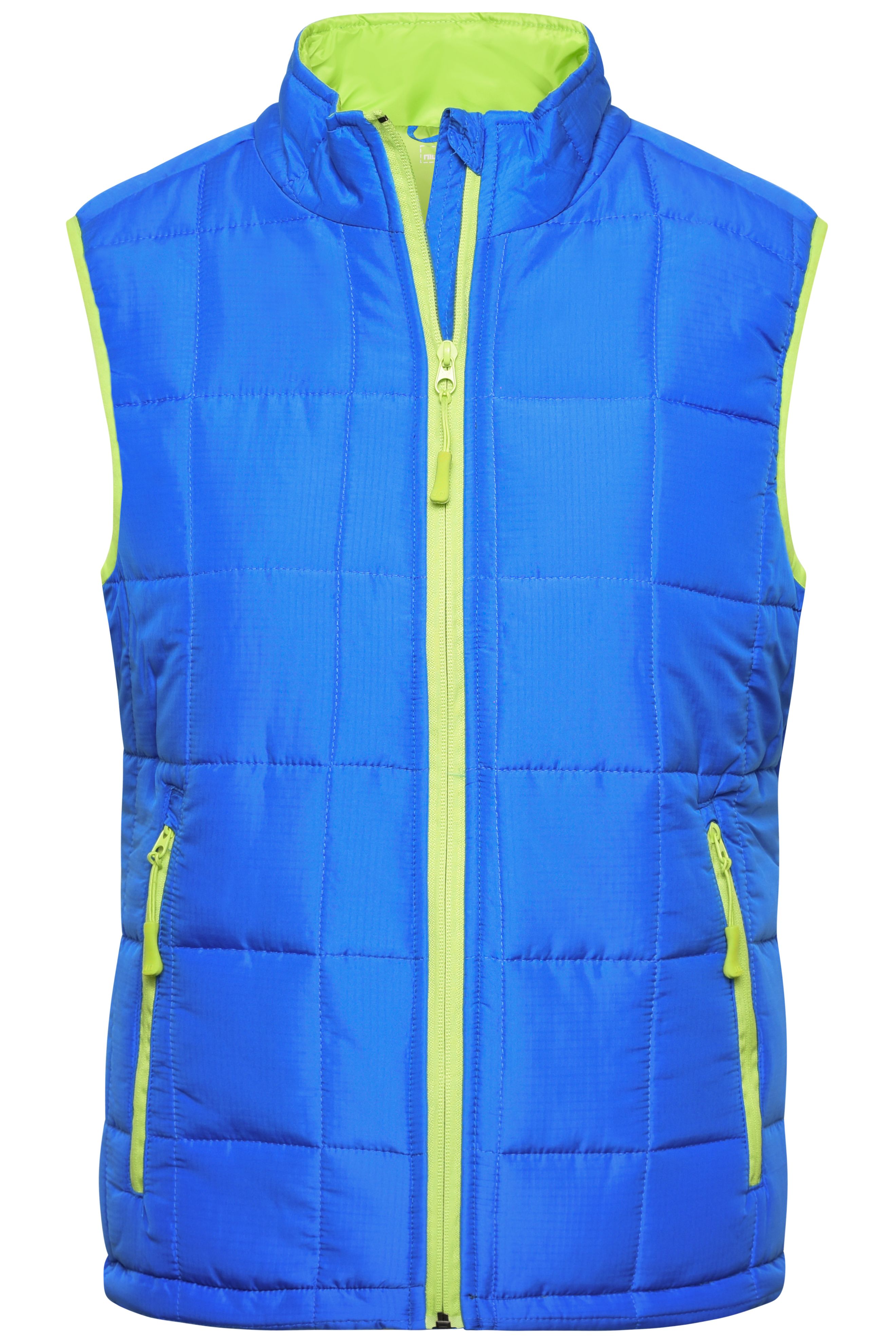 Ladies Ladies' Padded Light Weight Vest Aqua/lime-green-Daiber