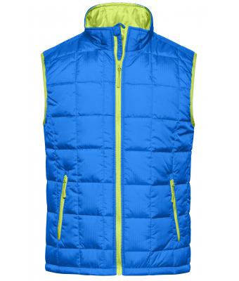 Men Men's Padded Light Weight Vest Aqua/lime-green 7914