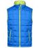 Men Men's Padded Light Weight Vest Aqua/lime-green 7914