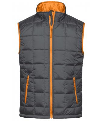 Men Men's Padded Light Weight Vest Carbon/orange 7914