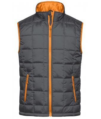 Men Men's Padded Light Weight Vest Carbon/orange 7914
