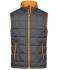 Herren Men's Padded Light Weight Vest Carbon/orange 7914
