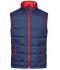 Herren Men's Padded Light Weight Vest Navy/red 7914