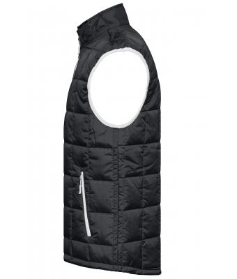 Herren Men's Padded Light Weight Vest Black/silver 7914