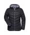 Dames Ladies' Down Jacket Zwart/grijs 8102