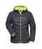 Dames Ladies' Down Jacket Carbon/chemisch-geel 8102