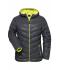 Ladies Ladies' Down Jacket Carbon/acid-yellow 8102