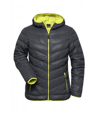 Dames Ladies' Down Jacket Carbon/chemisch-geel 8102