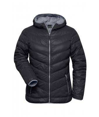 Dames Ladies' Down Jacket Zwart/grijs 8102