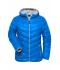 Femme Veste duvet à capuche femme Bleu/argent 8102