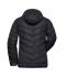 Femme Veste duvet à capuche femme Noir/gris 8102