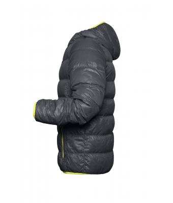 Herren Men's Down Jacket Carbon/acid-yellow 8103