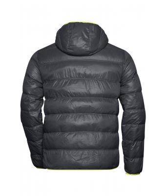 Herren Men's Down Jacket Carbon/acid-yellow 8103