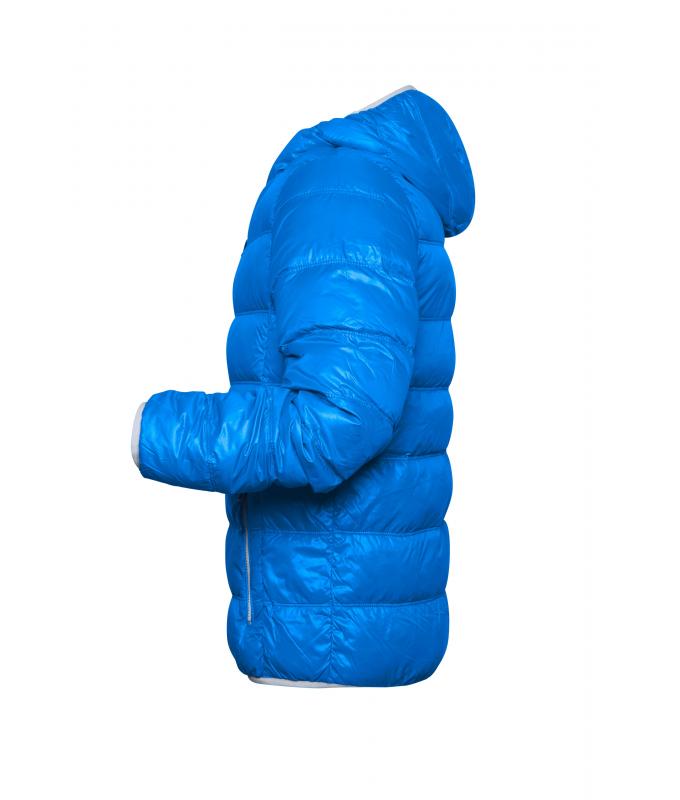 Homme Veste duvet à capuche homme Bleu/argent 8103