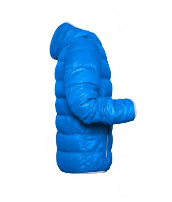 Homme Veste duvet à capuche homme Bleu/argent 8103