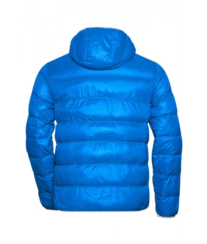 Homme Veste duvet à capuche homme Bleu/argent 8103