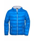 Homme Veste duvet à capuche homme Bleu/argent 8103