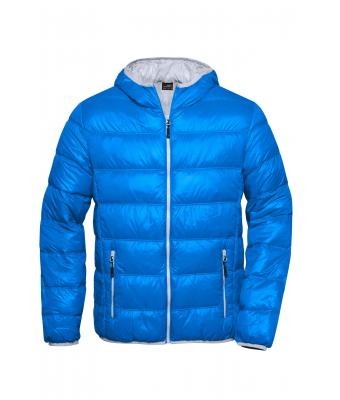 Homme Veste duvet à capuche homme Bleu/argent 8103