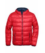 Homme Veste duvet à capuche homme Rouge/marine 8103