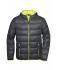 Homme Veste duvet à capuche homme Carbone/jaune-acide 8103