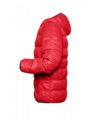 Homme Veste duvet à capuche homme Rouge/marine 8103