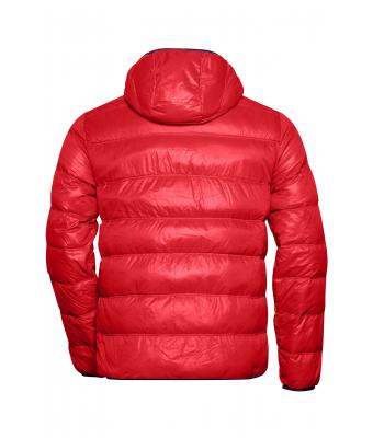 Homme Veste duvet à capuche homme Rouge/marine 8103