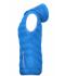 Femme Bodywarmer duvet à capuche femme Bleu/argent 8104