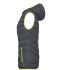 Femme Bodywarmer duvet à capuche femme Carbone/jaune-acide 8104