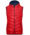 Femme Bodywarmer duvet à capuche femme Rouge/marine 8104