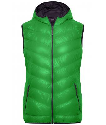 Femme Bodywarmer duvet à capuche femme Vert/carbone 8104