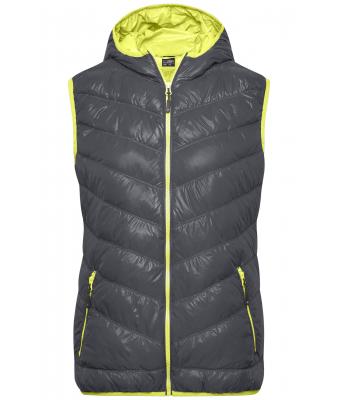 Dames Ladies' Down Vest Carbon/chemisch-geel 8104