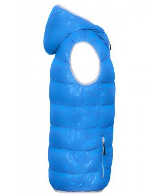 Homme Bodywarmer duvet à capuche homme Bleu/argent 8105