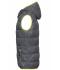 Homme Bodywarmer duvet à capuche homme Carbone/jaune-acide 8105