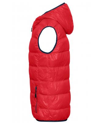 Homme Bodywarmer duvet à capuche homme Rouge/marine 8105