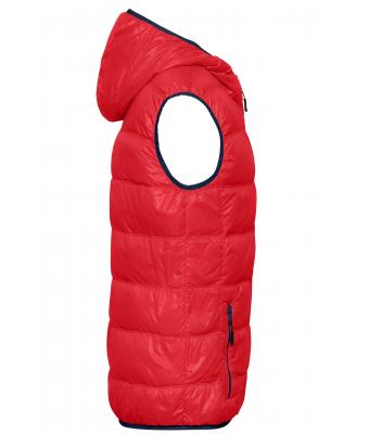 Homme Bodywarmer duvet à capuche homme Rouge/marine 8105