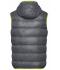 Men Men's Down Vest Carbon/acid-yellow 8105