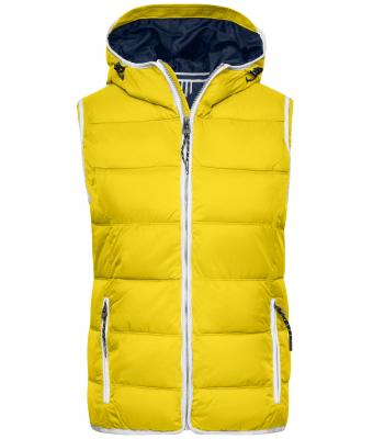 Dames Ladies' Maritime Vest Zon-geel/wit 8185