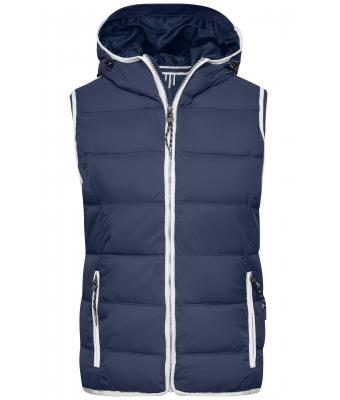 Dames Ladies' Maritime Vest Navy/wit 8185