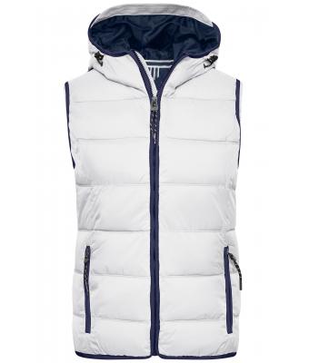 Dames Ladies' Maritime Vest Wit/navy 8185