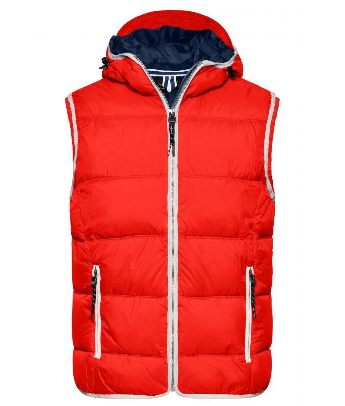 Herren Men's Maritime Vest Red/white 8186