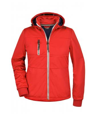 Dames Ladies' Maritime Jacket Rood/navy/wit 8189