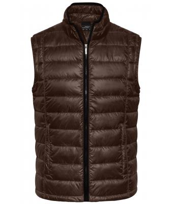 Homme Gilet matelassé en duvet homme Café/noir 8214