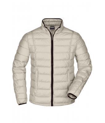 Men Men's Quilted Down Jacket Off-white/black 8216